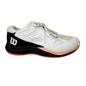 Wilson Rush Pro Ace‎ Pickleball Shoes White Black Orange Athletic Sneakers